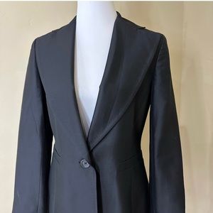Banana Republic black blazer Cotton/Silk blend 1 button front Women’s Sz 6